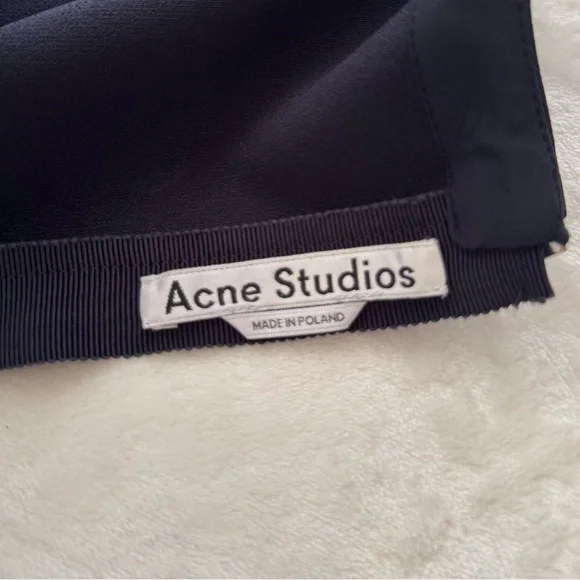 ACNE STUDIOS Ebele Long Sleeve Dress Size 32 XXS 0 Navy Blue NWOT Designer